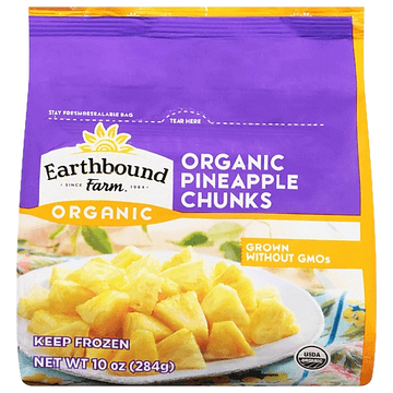 Organic Pineapple Chunks, 12/10oz Earthbound Farms