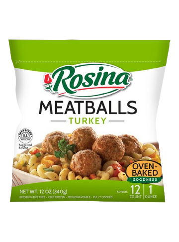 Turkey Meatballs, 8/22oz Rosina