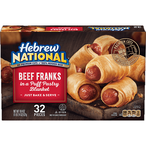 Beef Franks in a Puff Pastry Blanket, 6/18.4oz Hebrew National