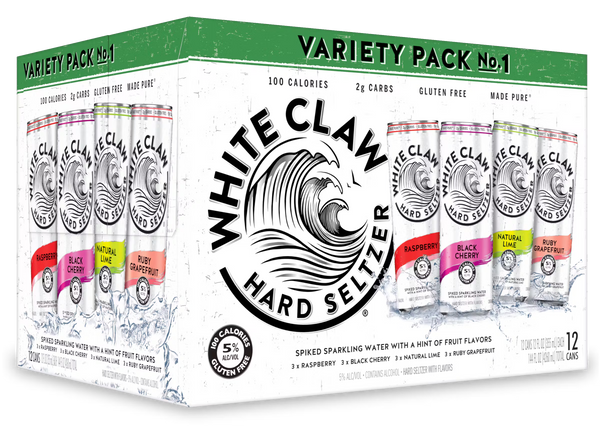 White Claw Hard Seltzer Variety Pack, 24/355ml