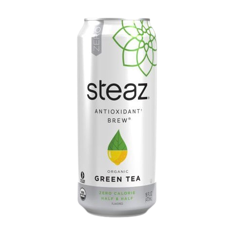 Zero Calorie Half & Half Green Tea, 12/16oz Steaz