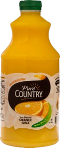 100% Orange Juice No Sugar Added, 9/1.5L Pure Country