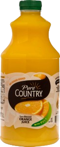 100% Orange Juice No Sugar Added, 9/1.5L Pure Country