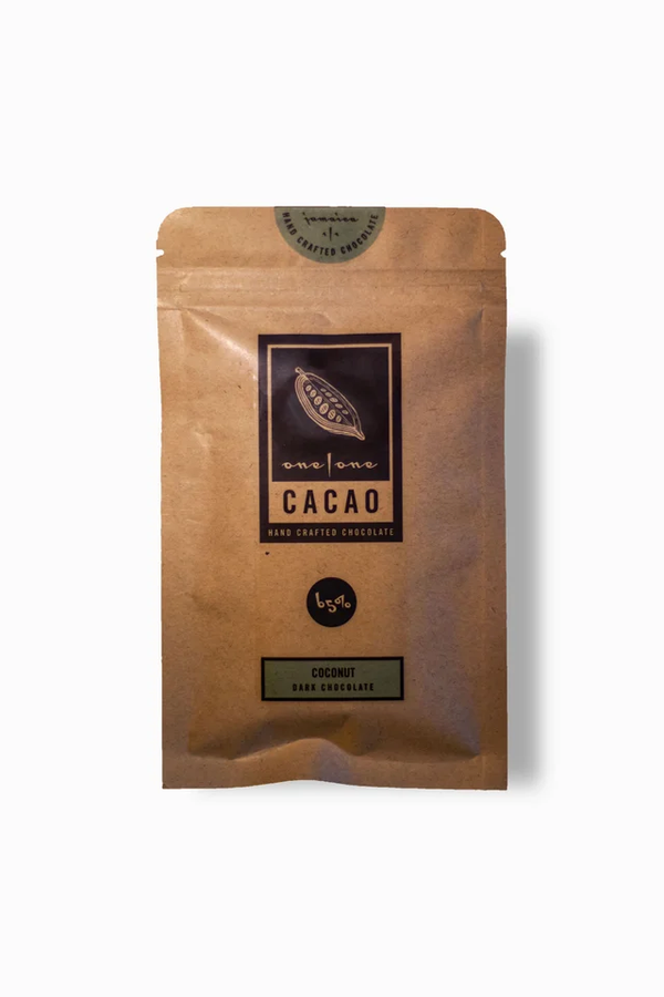 Dark Chocolate Bar Coconut 65%, 50g One One Cacao