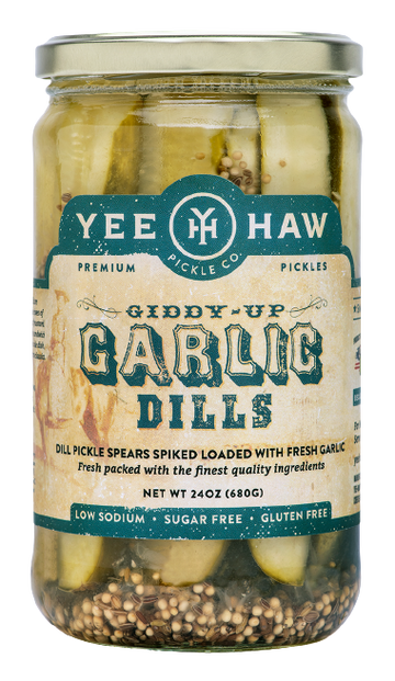 Pickle Spears Giddy Up Garlic Dills, 6/24oz Yee Haw Pickle Co.