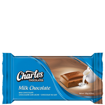 Milk Chocolate Bar, 144/108g Charles Chocolates