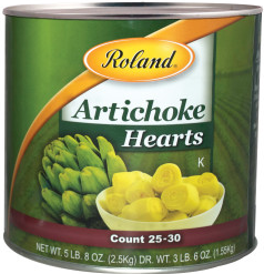 Artichoke Hearts 25-30ct, 6/5.5lb Roland