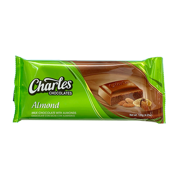 Almond Chocolate Bar, 144/108g Charles Chocolates