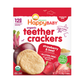 Strawberry & Beet Teether Crackers Gluten Free, 6/1.7oz Happy Baby Organics