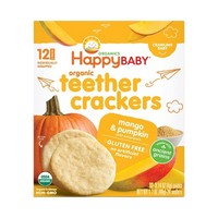 Mango & Pumpkin Teether Crackers Gluten Free, 6/1.7oz Happy Baby Organics