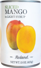 Mango Sliced in Light Syrup, 12/15oz Roland
