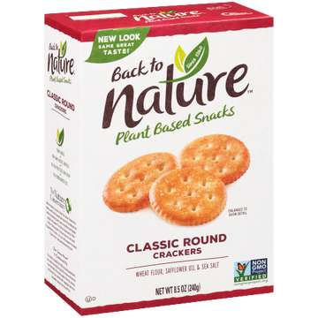 Classic Round Crackers Plant-Based, 6/8.5oz Back to Nature