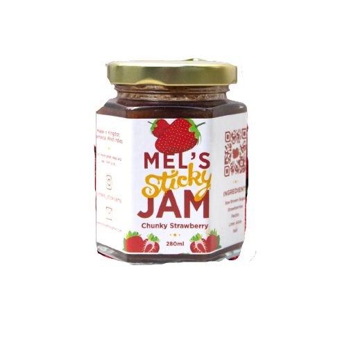 Strawberry Jam, 12/280ml Mel's Sticky Jam