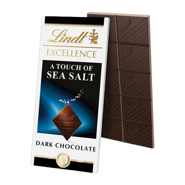 Dark Chocolate Bar Touch of Sea Salt, 144/3.5oz Lindt Excellence