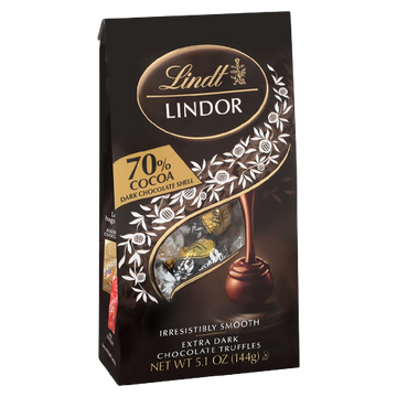 Extra Dark Chocolate Truffles 70% Cocoa, 6/5.1oz Lindt Lindor