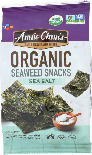 Seaweed Snack Sea Salt Organic 12/0.35OZ Annie Chun's