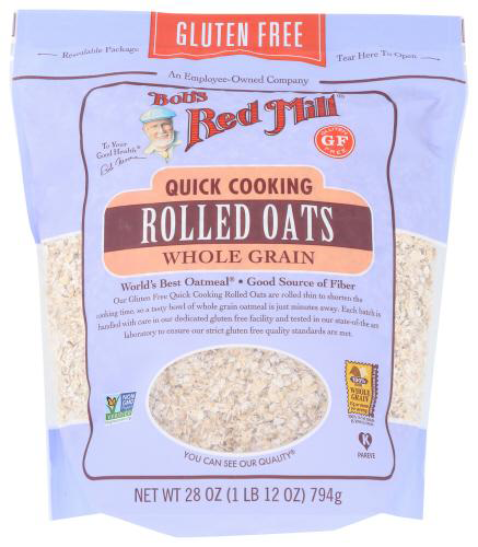 Quick Cooking Rolled Oats, 4/32oz Bob's Red Mill