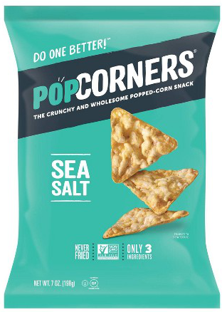 Popped-Corn Chip Sea Salt, 12/7oz PopCorners