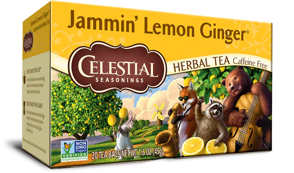 Jammin' Lemon Ginger Tea, 6/20ct Celestial Seasonings