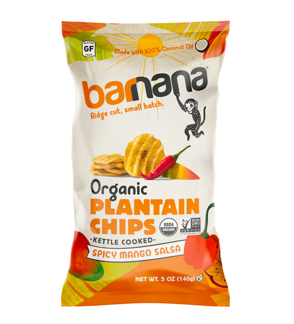 Plantain Chips Spicy Mango Salsa, 6/140g Barnana