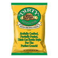 Sour Cream & Onion Chips, 25/2oz Dirty Potato Chips