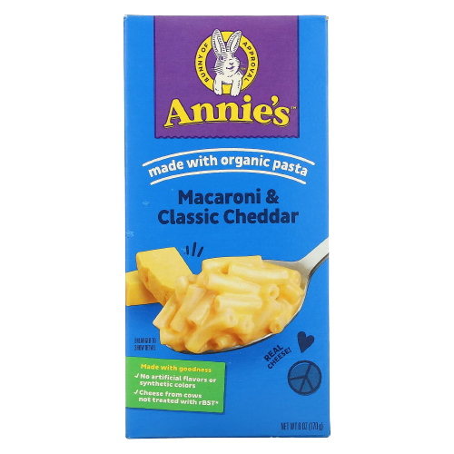 Macaroni & Classic Cheddar, 12/6oz Annie's Homegrown