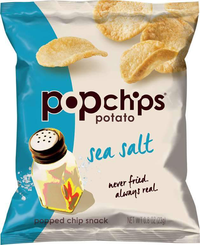 Popped-Potato Chips Kosher Sea Salt, 24/0.8oz PopChips