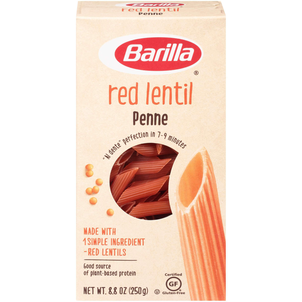 Lentil Legume Pasta Red Penne, 10/8.8oz Barilla