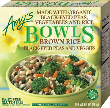 Brown Rice Black-Eyed Peas & Veggies Bowl, 12/9oz Amy's