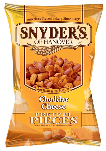 Pretzels Cheddar Cheese, 6/8oz Snyder's of Hanover