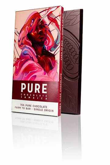 Dark Chocolate Bar 75%, 100g Pure