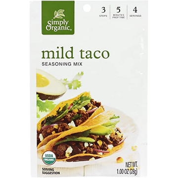 Taco Seasoning Mild, 12/1oz Simply Organic