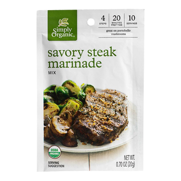 Savoury Steak Marinade Mix, 12/0.7oz Simply Organic