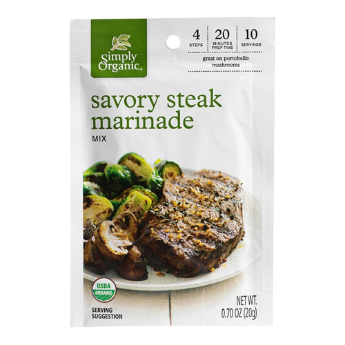 Savoury Steak Marinade Mix, 12/0.7oz Simply Organic