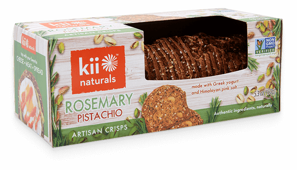 Rosemary Pistachio Artisan Crisps, 12/5.3oz Kii Natural