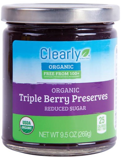 Triple Berry Preserve, 6/9.5oz Clearly Organic