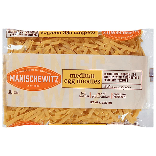 Egg Noodles Medium, 12/12oz Manischewitz