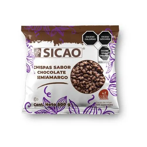 Dark Semi-Sweet Chocolate Chips, 16/0.5kg Sicao