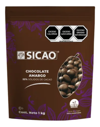 Dark Bittersweet Chocoalte Callets 52%, 10/1kg Sicao