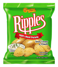 Ripples Chips Sour Cream, 36/35g Sunshine Snacks