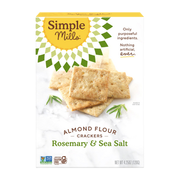 Almond Flour Crackers Rosemary & Sea Salt, 6/4.25oz Simple Mills