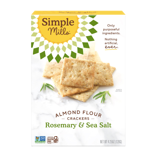 Almond Flour Crackers Rosemary & Sea Salt, 6/4.25oz Simple Mills