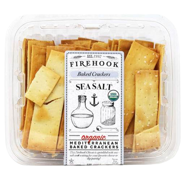 Mediterranean Baked Crackers Sea Salt, 12/8oz Firehook