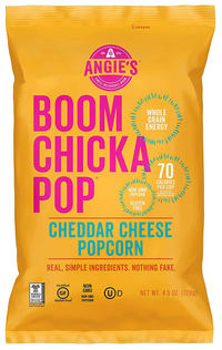 Popcorn Cheddar Cheese, 12/4.5oz Angie's BOOMCHICKAPOP