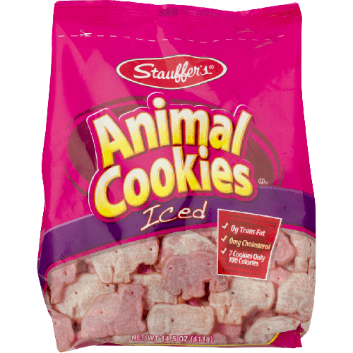 Animal Cookies Iced, 12/14.5oz Stauffer's