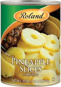 Pineapple Sliced, 24/20oz Roland