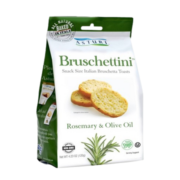 Bruschettini Rosemary & Olive Oil, 12/4.23oz Asturi