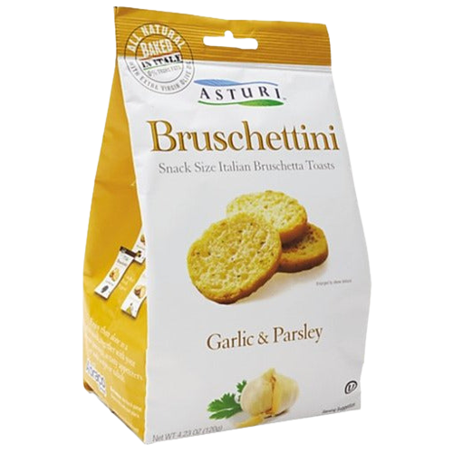 Brushettini Garlic & Parsley, 12/4.23oz Asturi