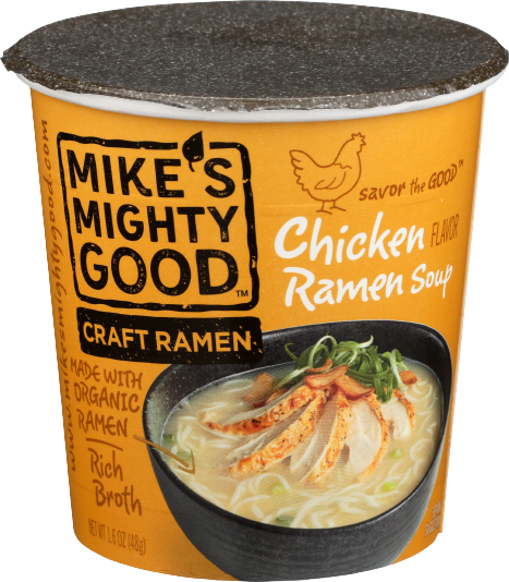 Chicken Ramen Cup Organic, 6/1.6oz Mike's Mighty