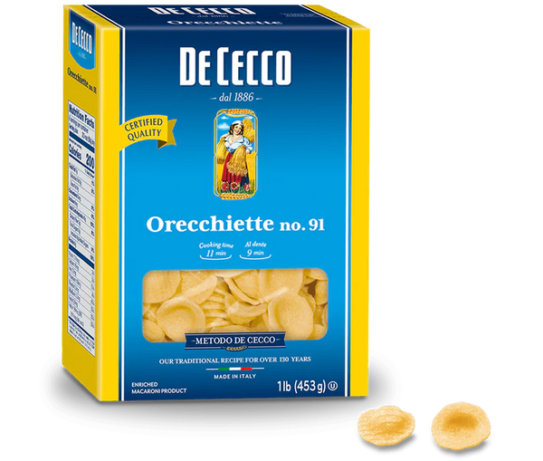 Orecchiette No.91 Pasta, 12/1lb De Cecco